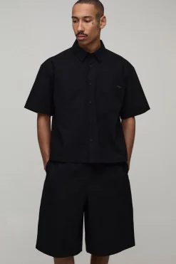 Ensemble Chemise Cargo Ample Oversize En Ripstop Et Short Parachute