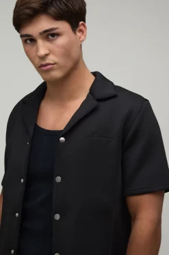 boohooMAN Ensemble Chemise Coupe Regular Et Short Ample En Scuba<Homme Ensembles