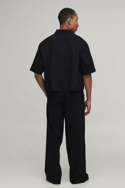 Ensemble Chemise Courte Oversize Boxy Et Pantalon Ample