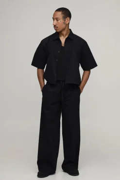 Ensemble Chemise Courte Oversize Boxy Et Pantalon Ample