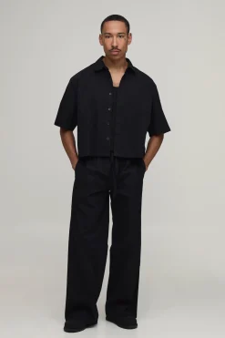 Ensemble Chemise Courte Oversize Boxy Et Pantalon Ample