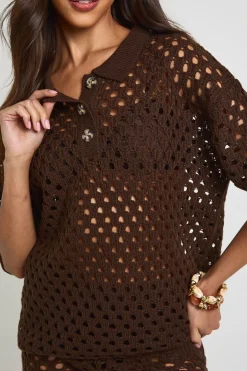 Ensemble Chemise De Plage Oversize Au Crochet Et Short Assorti