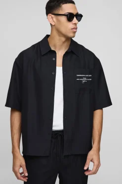 boohooMAN Ensemble chemise en sergé doux oversize et pantalon<Homme Ensembles