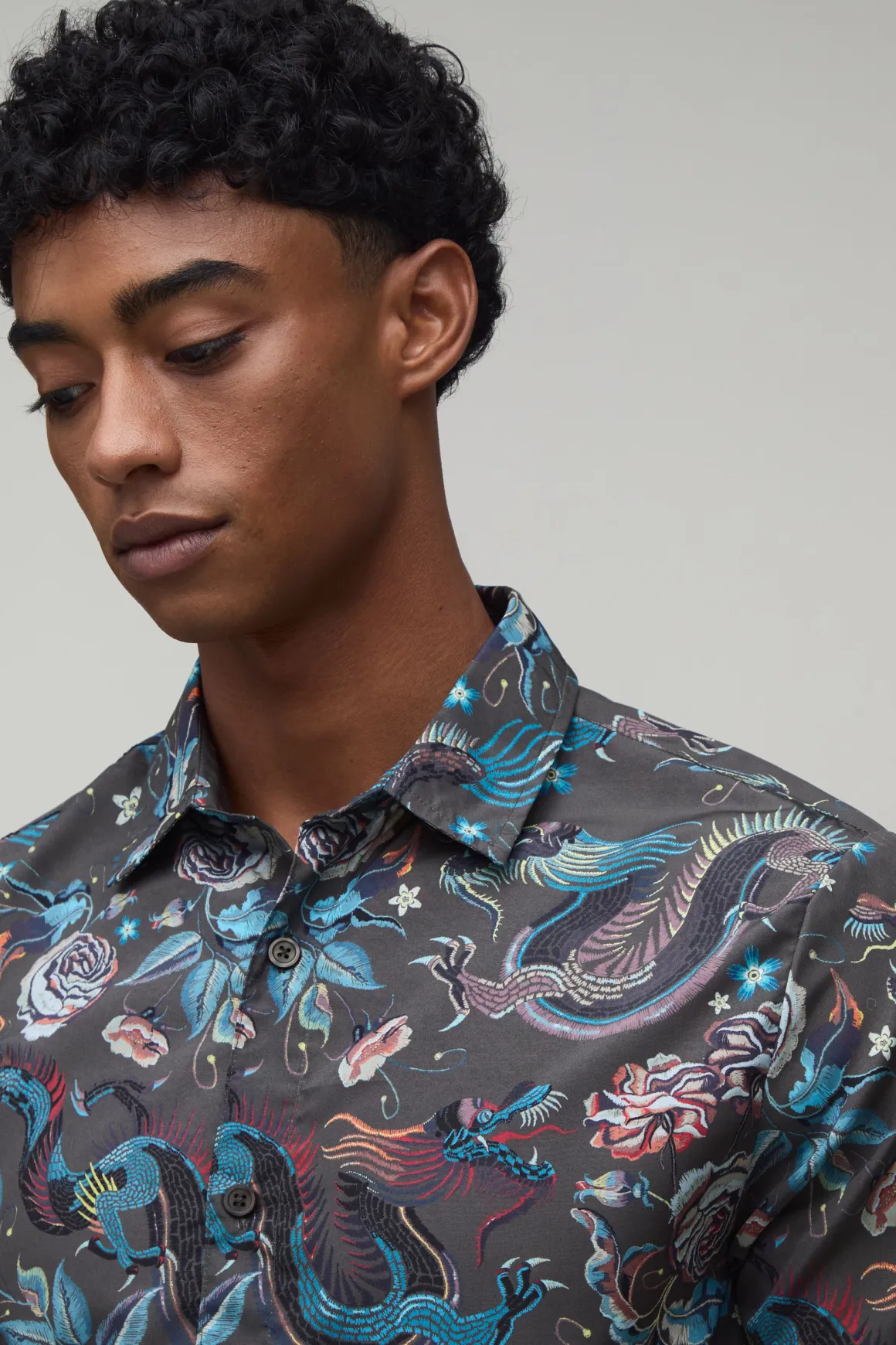 Ensemble Chemise Et Short Coupe Regular À Imprimé Dragon