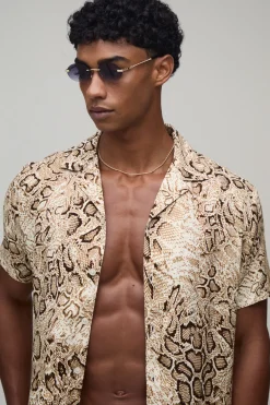 Ensemble Chemise Et Short De Bain Imprimé Synthétique