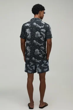 boohooMAN Ensemble Chemise Et Short De Bain Imprimé Camouflage<Homme Ensembles