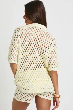 Ensemble Chemise Et Short En Crochet Surdimensionné