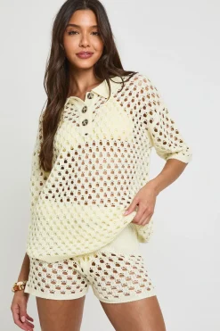 Ensemble Chemise Et Short En Crochet Surdimensionné