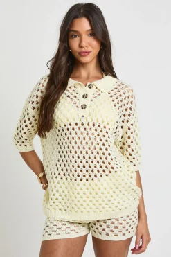 Ensemble Chemise Et Short En Crochet Surdimensionné