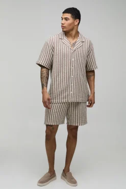 Ensemble Chemise Et Short Oversize À Tissage Ajouré