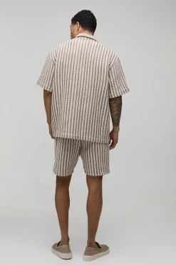 Ensemble Chemise Et Short Oversize À Tissage Ajouré