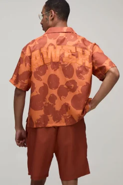 Ensemble Chemise Et Short Oversize À Coupe Boxy Avec Imprimé Intégral