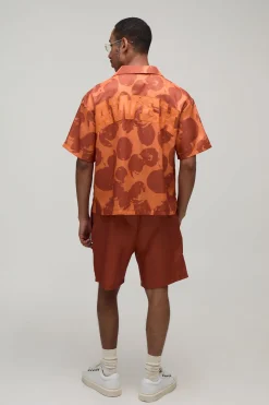 Ensemble Chemise Et Short Oversize À Coupe Boxy Avec Imprimé Intégral