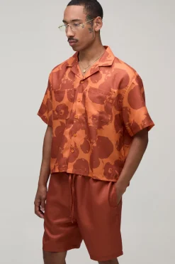 Ensemble Chemise Et Short Oversize À Coupe Boxy Avec Imprimé Intégral