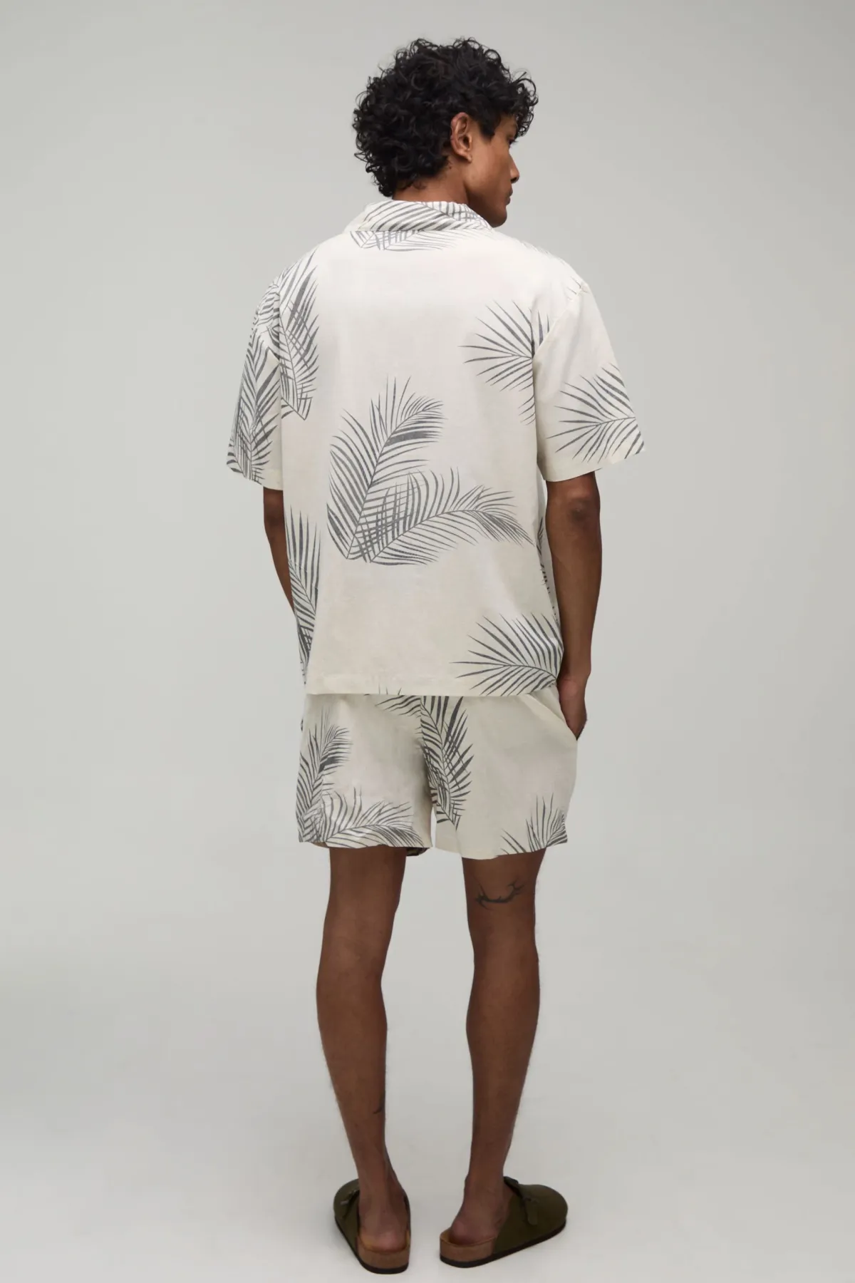 boohooMAN Ensemble Chemise Et Short Oversize À Imprimé Palmiers<Homme Ensembles
