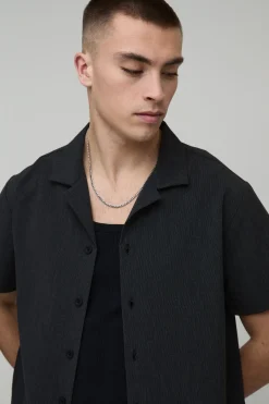 Ensemble chemise et short à rayures en seersucker coupe régulière
