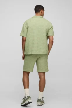 Ensemble chemise et short Revere Jumbo gaufre oversize
