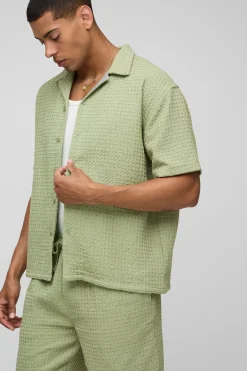Ensemble chemise et short Revere Jumbo gaufre oversize