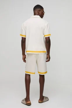 Ensemble chemise et short surdimensionné en mélange de lin Paradise