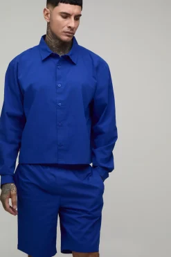 boohooMAN Ensemble Chemise Haute Oversize Boxy Courte & Short Ample<Homme Ensembles|Tout Afficher