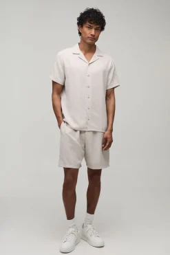 Ensemble Chemise À Manches Courtes Et Short Coupe Régulière