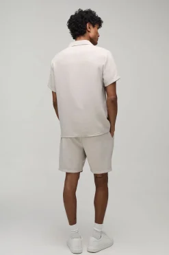 Ensemble Chemise À Manches Courtes Et Short Coupe Régulière