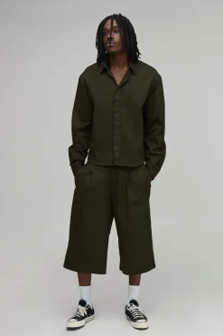 Ensemble Chemise Oversize Ample Et Jort Long Pour Homme Grand