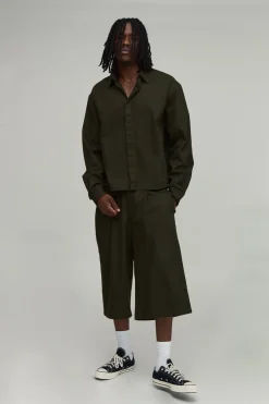 Ensemble Chemise Oversize Ample Et Jort Long Pour Homme Grand
