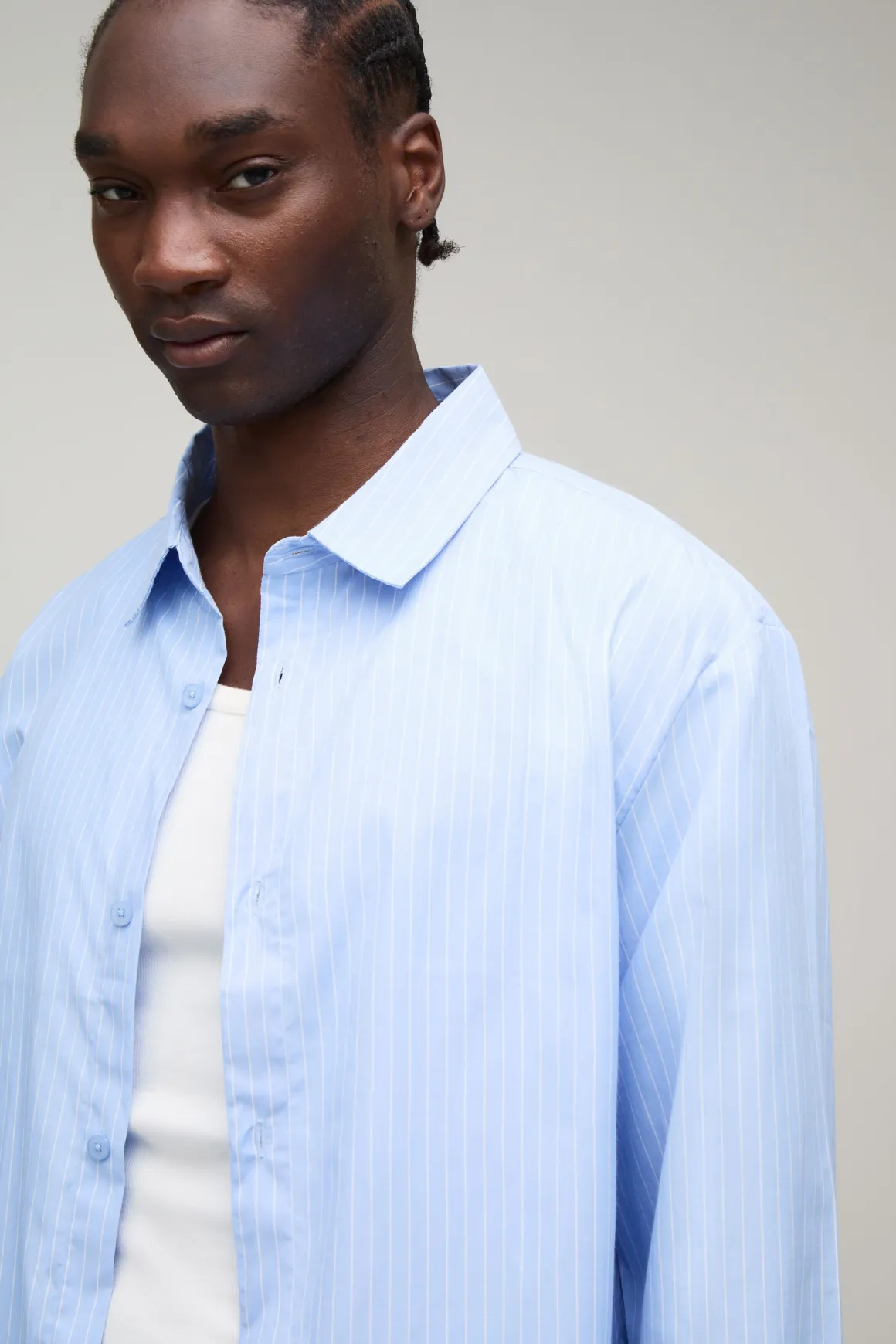 Ensemble Chemise Oversize Boxy Et Short Ample À Rayures Hautes