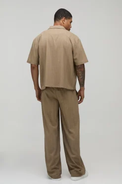 Ensemble Chemise Oversize à Carreaux et Pantalon Large