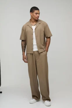 Ensemble Chemise Oversize à Carreaux et Pantalon Large
