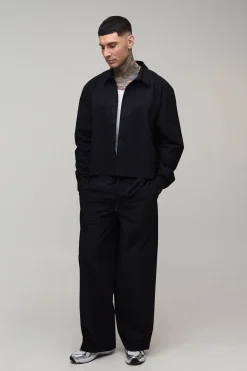 Ensemble Chemise Oversize Courte Ample Et Pantalon Large Tall