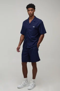 Ensemble Chemise Oversize Et Short À Imprimé Cerise Au Dos
