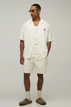 boohooMAN Ensemble Chemise Oversize Et Short Avec Imprimé Dos Monte Carlo<Homme Ensembles