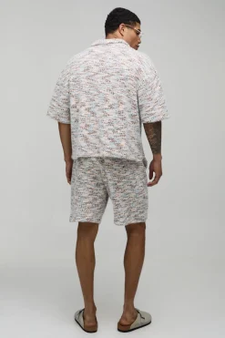 Ensemble Chemise Oversize Et Short Décontracté En Bouclé Brossé