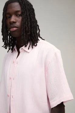 boohooMAN Ensemble Chemise Oversize Et Short Ample En Tissu Gaze De Coton<Homme Ensembles