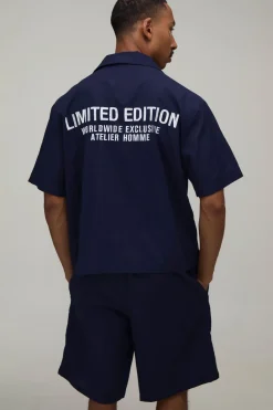 Ensemble Chemise Oversize Et Short Brodés Édition Limitée