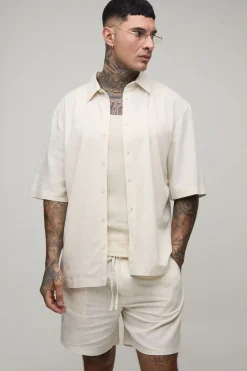 boohooMAN Ensemble Chemise Oversize À Manches Courtes Imprimé Destination Et Short Ample Pour Homme Grand<Homme Ensembles