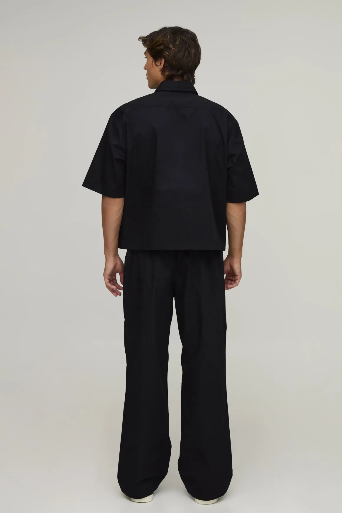 Ensemble Chemise Oversize À Manches Courtes Et Pantalon Large