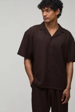 Ensemble Chemise Oversize À Manches Courtes Et Pantalon