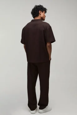 Ensemble Chemise Oversize À Manches Courtes Et Pantalon