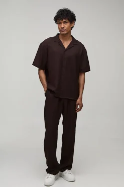 Ensemble Chemise Oversize À Manches Courtes Et Pantalon