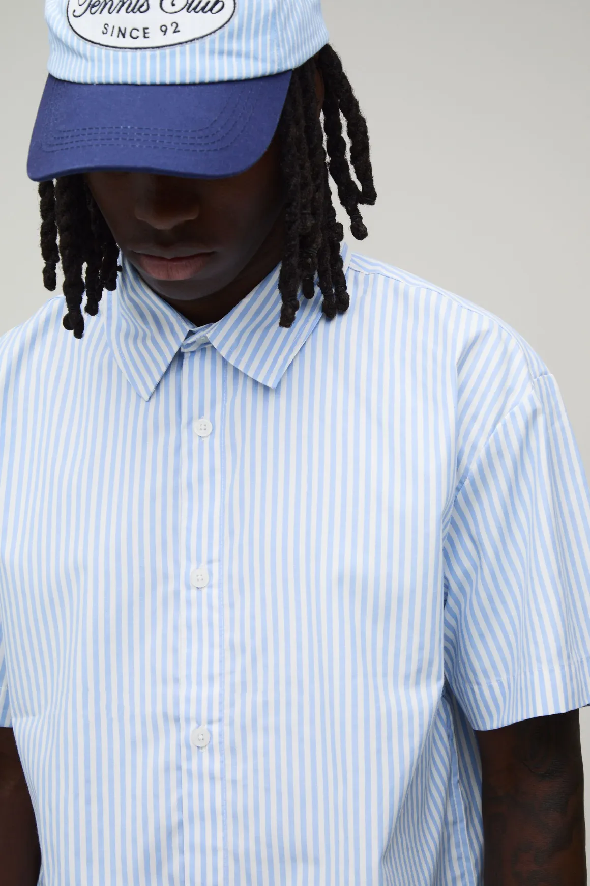 Ensemble Chemise Oversize À Rayures Et Short Ample