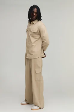 Ensemble Chemise Regular Et Pantalon Cargo Coupe Droite Tall