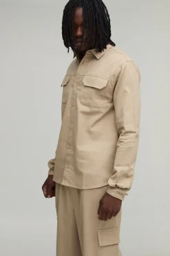 Ensemble Chemise Regular Et Pantalon Cargo Coupe Droite Tall