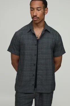 Ensemble Chemise Régulière à Carreaux et Pantalon Fuselé