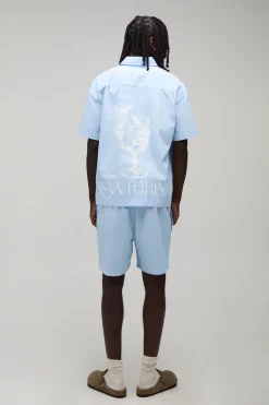 boohooMAN Ensemble Chemise Santorin Manches Courtes Coupe Régulière Et Short Décontracté<Homme Ensembles|Tout Afficher