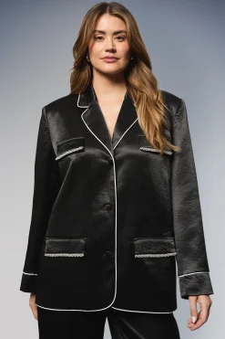 Wallis Ensemble Chemise Satin à Détails Poches<Femme Satin Et Dentelle|Tops