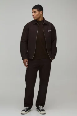 Ensemble Chemise Surchemise Zippée Régulière En Sergé Texturé Et Pantalon Droit