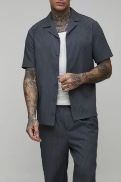 boohooMAN Ensemble Chemise Tall Regular À Col Châle Et Pantalon Décontracté<Homme Ensembles|Tout Afficher